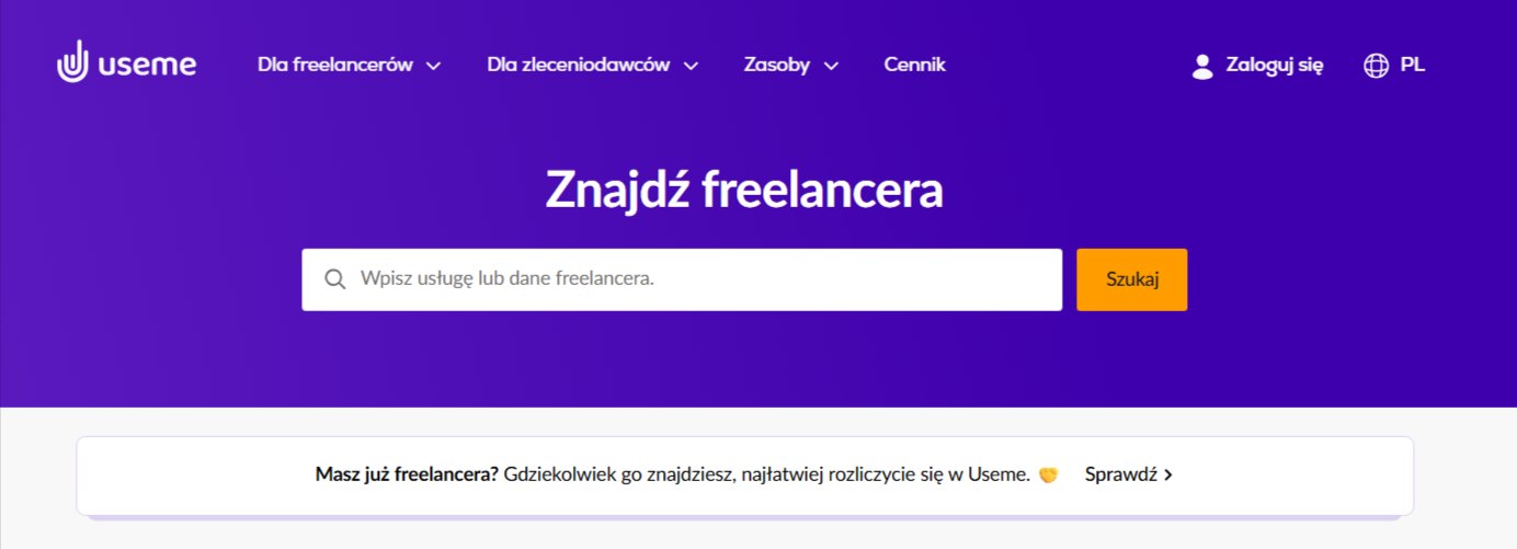 Useme - wyszukiwarka freelancerów